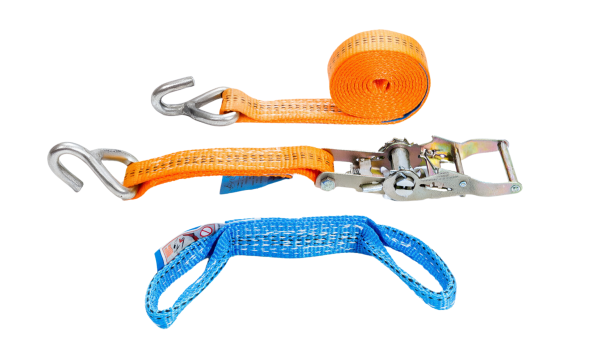 Car tension strap orange with cross belt