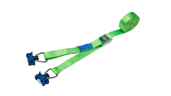 2-part tension strap with clamping lock 175 daN neon green