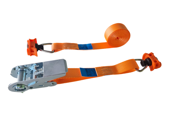 Ratchet lashing strap 400 daN orange