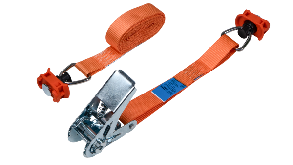 Ratchet lashing strap 400 daN orange