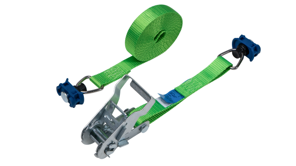 2-part ratchet lashing strap 500 daN neon green