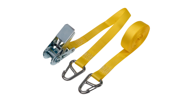 2-part ratchet lashing strap 500 daN with snap hook